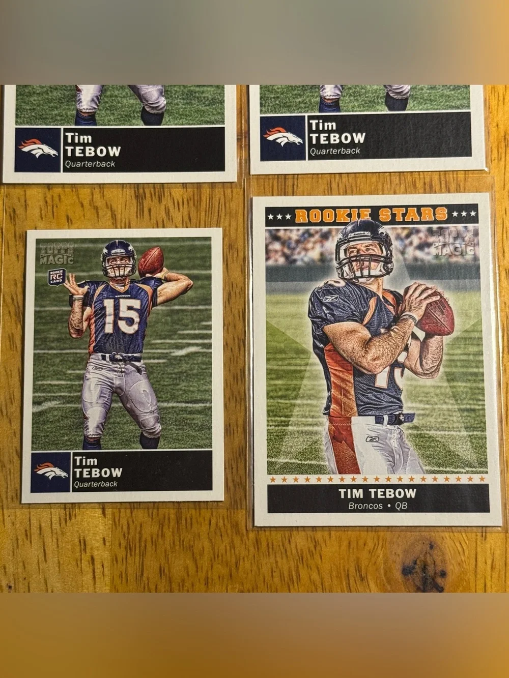 Tim Tebow Rookie Cards Topps Magic (lot of 4)